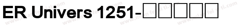 ER Univers 1251字体转换